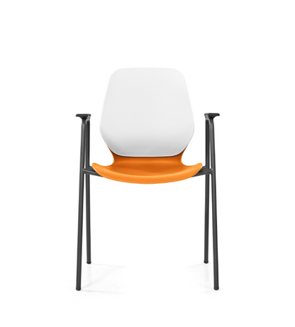 Sylex Kaleido 4-Leg Steel Chair w/Arms (Indent)