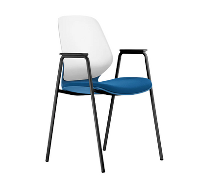 Sylex Kaleido 4-Leg Steel Chair w/Arms (Indent)