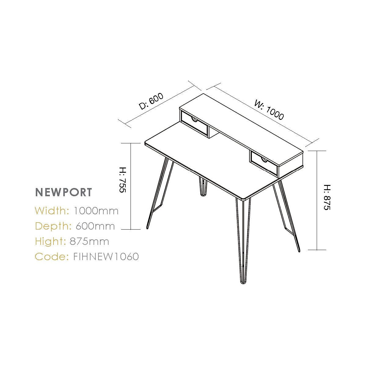 Sylex Newport Desk