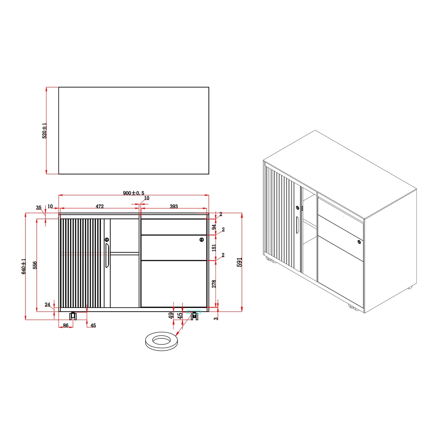 Sylex Order Metal Mobile Caddy (Indent)
