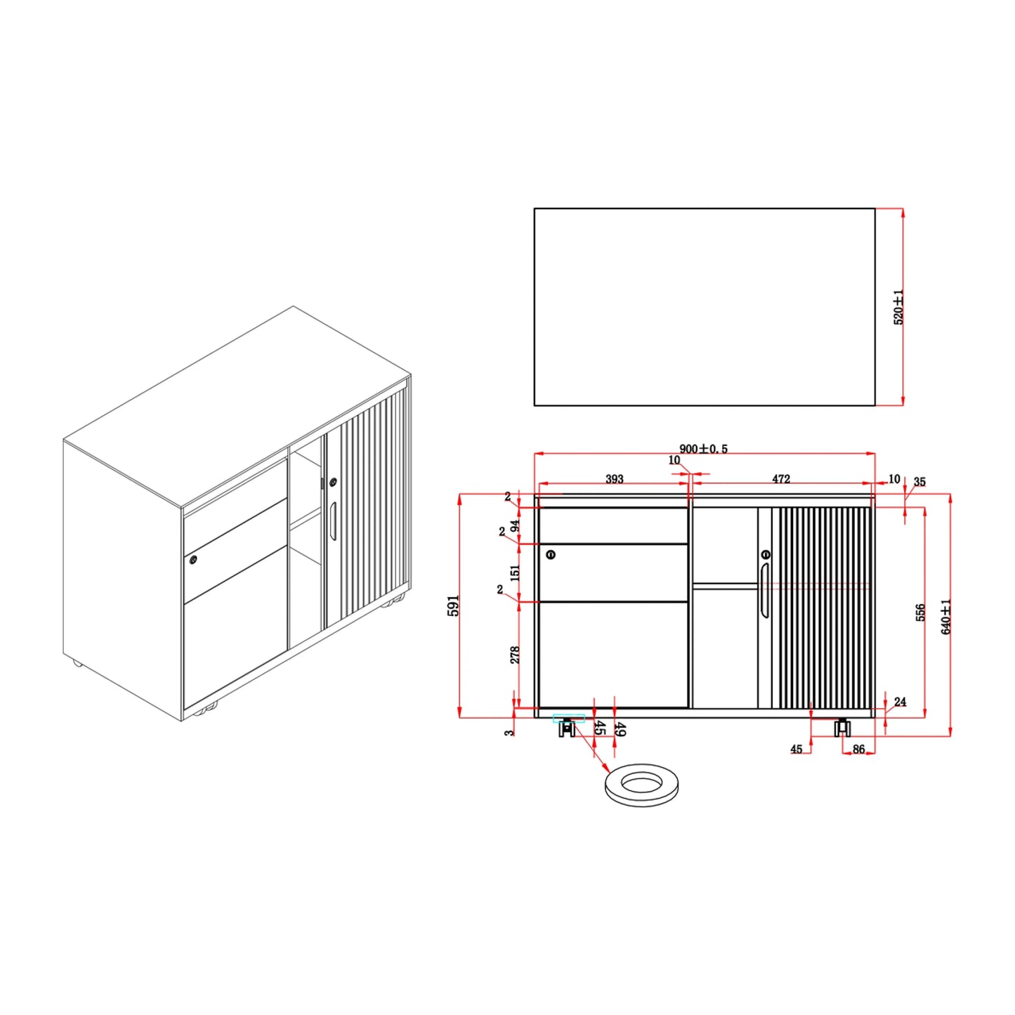 Sylex Order Metal Mobile Caddy (Indent)
